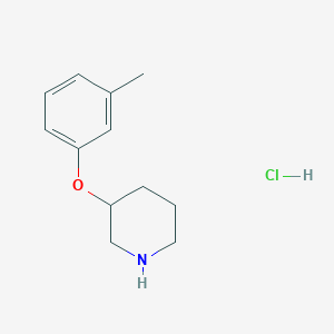 molecular formula C12H18ClNO B8179342 3-(3-Methylphenoxy)piperidine hydrochloride 