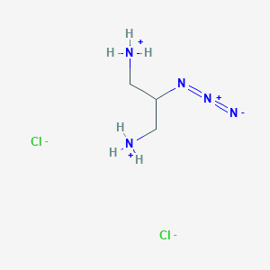 molecular formula C3H11Cl2N5 B8179357 2-Azidopropane-1,3-diaminium chloride 