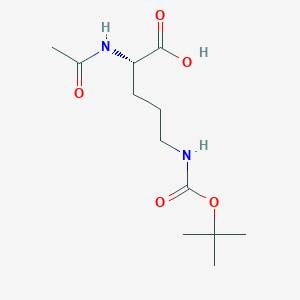 molecular formula C12H22N2O5 B8179359 Ac-Orn(Boc)-OH 