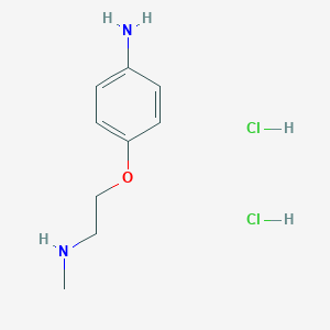 molecular formula C9H16Cl2N2O B8179374 4-(2-(Methylamino)ethoxy)benzenamine 2hcl 