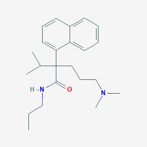 molecular formula C23H34N2O B081794 5-(dimethylamino)-2-naphthalen-1-yl-2-propan-2-yl-N-propylpentanamide CAS No. 15039-48-2