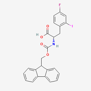 (2S)-2-(9H-fluoren-9-ylmethoxycarbonylamino)-3-(4-fluoro-2-iodophenyl)propanoic acid