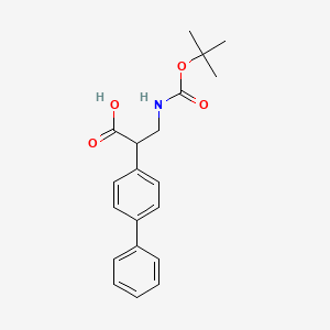 molecular formula C20H23NO4 B8179428 2-(Biphenyl-4-yl)-3-(Boc-amino)propanoic acid 