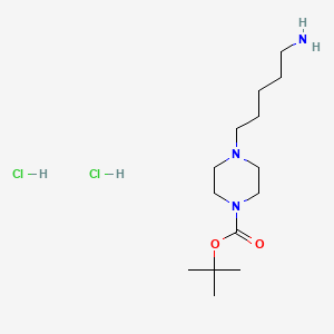 molecular formula C14H31Cl2N3O2 B8179430 4-(5-Aminopentyl)-1-Boc-piperazine 2HCl 