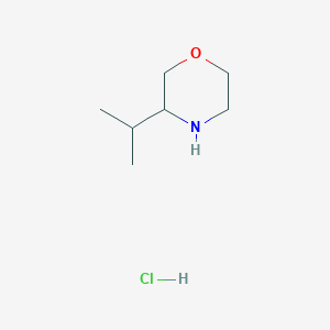 molecular formula C7H16ClNO B8179470 (RS)-3-(1-Methylethyl)-morpholine HCl 