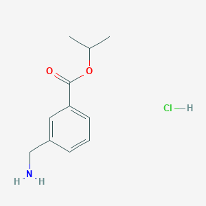 molecular formula C11H16ClNO2 B8179474 Isopropyl 3-(aminomethyl)benzoate HCl 