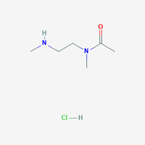molecular formula C6H15ClN2O B8179478 N-Methyl-N-[2-(methylamino)ethyl]acetamide HCl 