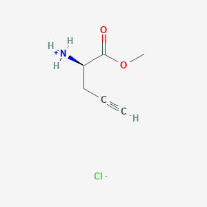 molecular formula C6H10ClNO2 B8179493 (R)-1-methoxy-1-oxopent-4-yn-2-aminium chloride 