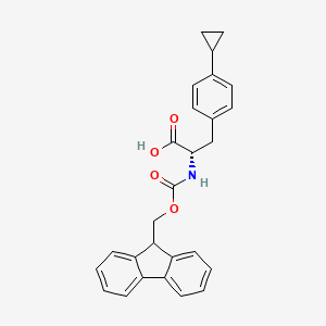 molecular formula C27H25NO4 B8179539 N-Fmoc-4-Cyclopropyl-L-phenylalanine 