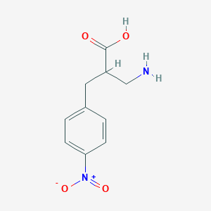 molecular formula C10H12N2O4 B8179560 2-(Aminomethyl)-3-(4-nitrophenyl)propanoic acid 