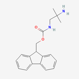molecular formula C19H22N2O2 B8179564 9H-fluoren-9-ylmethyl N-(2-amino-2-methylpropyl)carbamate 