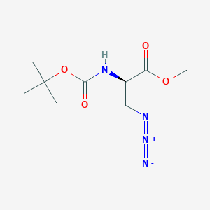 molecular formula C9H16N4O4 B8179584 3-叠氮-n-Boc-d-丙氨酸甲酯 