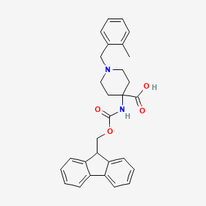 molecular formula C29H30N2O4 B8179590 4-(Fmoc-amino)-1-(2-methylbenzyl)-4-carboxypiperidine CAS No. 916421-99-3
