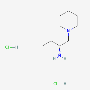 molecular formula C10H24Cl2N2 B8179596 (R)-a-(1-Methylethyl)-1-piperidineethanamine 2HCl 