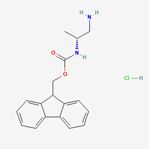 molecular formula C18H21ClN2O2 B8179612 (R)-2-N-Fmoc-propane-1,2-diamine HCl 