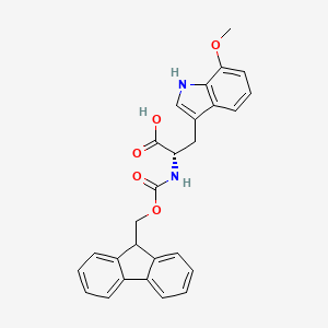 molecular formula C27H24N2O5 B8179618 (2S)-2-(9H-fluoren-9-ylmethoxycarbonylamino)-3-(7-methoxy-1H-indol-3-yl)propanoic acid 