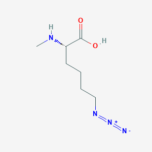 molecular formula C7H14N4O2 B8179624 (2S)-6-azido-2-(methylamino)hexanoic acid 