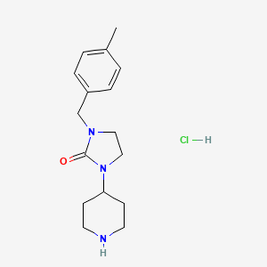 molecular formula C16H24ClN3O B8179633 1-(4-Methylbenzyl)-3-piperidin-4-ylimidazolidin-2-one HCl 