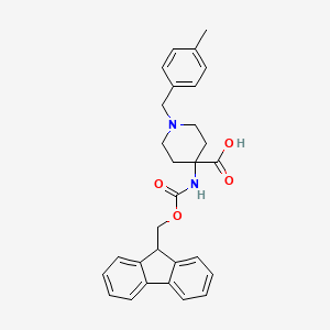 molecular formula C29H30N2O4 B8179655 4-(Fmoc-amino)-1-(4-methylbenzyl)-4-carboxypiperidine 