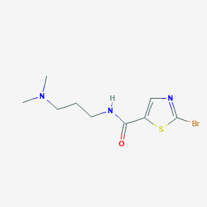 molecular formula C9H14BrN3OS B8179710 2-Bromo-N-(3-Me2N-propyl)-5-thiazolecarboxamide 
