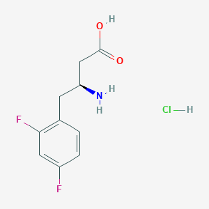 molecular formula C10H12ClF2NO2 B8179722 (3S)-3-amino-4-(2,4-difluorophenyl)butanoic acid hydrochloride 