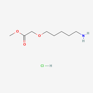 molecular formula C8H18ClNO3 B8179741 Methyl 2-[(5-aminopentyl)oxy]acetate HCl 
