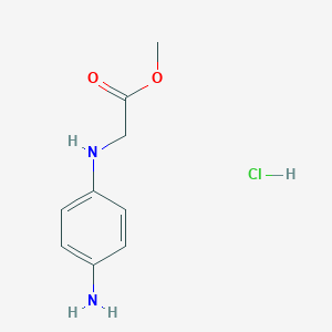 molecular formula C9H13ClN2O2 B8179756 Methyl 2-(4-aminophenylamino)acetate HCl 