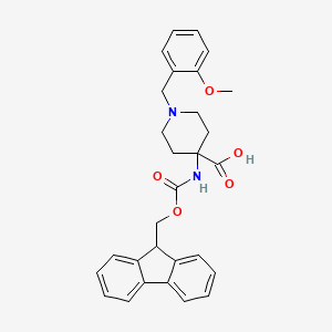 molecular formula C29H30N2O5 B8179823 4-(Fmoc-amino)-1-(2-methoxybenzyl)-4-carboxypiperidine CAS No. 916421-87-9