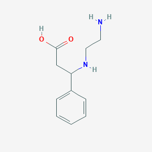 molecular formula C11H16N2O2 B8179862 3-[(2-Aminoethyl)amino]-3-phenylpropanoic acid 