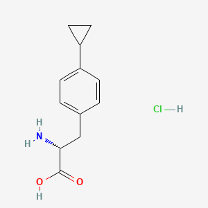 molecular formula C12H16ClNO2 B8179876 4-Cyclopropyl-D-phenylalanine HCl 