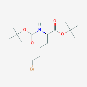 molecular formula C15H28BrNO4 B8179882 tert-butyl (2S)-6-bromo-2-[(2-methylpropan-2-yl)oxycarbonylamino]hexanoate 