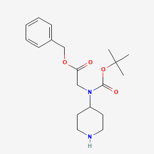 molecular formula C19H28N2O4 B8179903 N-Boc-N-(4-piperidinyl)glycine benzyl ester 