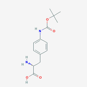 molecular formula C14H20N2O4 B8179926 (R)-2-Amino-3-(4-((tert-butoxycarbonyl)amino)phenyl)propanoic acid 