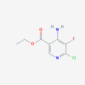 molecular formula C8H8ClFN2O2 B8179954 Ethyl 4-amino-6-chloro-5-fluoronicotinate 