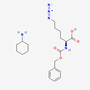 molecular formula C20H31N5O4 B8180079 (2S)-6-azido-2-(phenylmethoxycarbonylamino)hexanoic acid;cyclohexanamine 