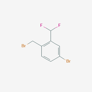 molecular formula C8H6Br2F2 B8180098 4-Bromo-2-(difluoromethyl)benzyl bromide 