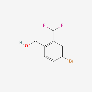 molecular formula C8H7BrF2O B8180123 [4-Bromo-2-(difluoromethyl)phenyl]methanol 
