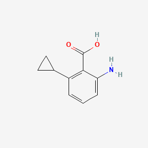 molecular formula C10H11NO2 B8180127 2-Amino-6-cyclopropylbenzoic acid 