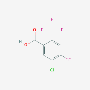 molecular formula C8H3ClF4O2 B8180137 5-Chloro-4-fluoro-2-(trifluoromethyl)benzoic acid 