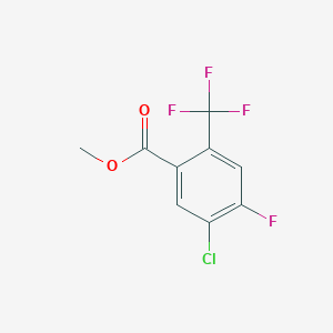 molecular formula C9H5ClF4O2 B8180147 Methyl 5-chloro-4-fluoro-2-(trifluoromethyl)benzoate 