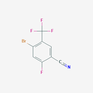 molecular formula C8H2BrF4N B8180153 4-Bromo-2-fluoro-5-(trifluoromethyl)benzonitrile 