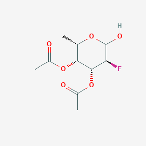 molecular formula C10H15FO6 B8180166 [(2S,3R,4R,5S)-4-acetyloxy-5-fluoro-6-hydroxy-2-methyloxan-3-yl] acetate 