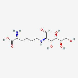 molecular formula C12H24N2O7 B8180186 (2S)-2-amino-6-[[(2R,3R,4S,5R)-3,4,5,6-tetrahydroxy-1-oxohexan-2-yl]amino]hexanoic acid 