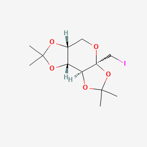 molecular formula C12H19IO5 B8180192 (1R,2S,6R,9R)-6-(iodomethyl)-4,4,11,11-tetramethyl-3,5,7,10,12-pentaoxatricyclo[7.3.0.02,6]dodecane 