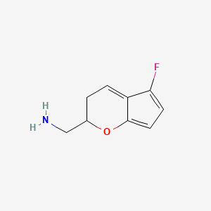 molecular formula C9H10FNO B8180215 4-Benzofuranmethanamine, 5-fluoro-2,3-dihydro- 