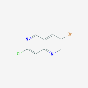 molecular formula C8H4BrClN2 B8180217 3-Bromo-7-chloro-1,6-naphthyridine 