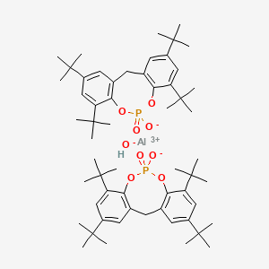 molecular formula C58H85AlO9P2 B8180274 Hydroxyaluminum bis(2,2-methylene-bis(4,6-di-tert-butylphenyl)phosphate) 