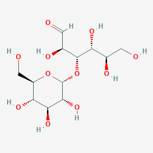 molecular formula C12H22O11 B8180315 (2R,3S,4R,5R)-2,4,5,6-tetrahydroxy-3-(((2R,3R,4S,5S,6R)-3,4,5-trihydroxy-6-(hydroxymethyl)tetrahydro-2H-pyran-2-yl)oxy)hexanal 