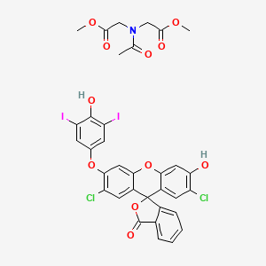 molecular formula C34H25Cl2I2NO11 B8180458 HKOH-1r 
