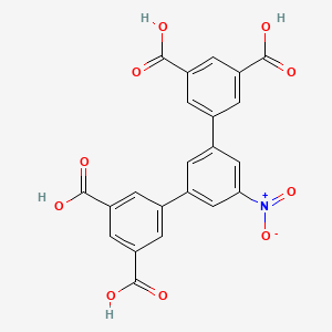 molecular formula C22H13NO10 B8180473 5'-硝基-[1,1':3',1''-联苯]-3,3'',5,5''-四羧酸 